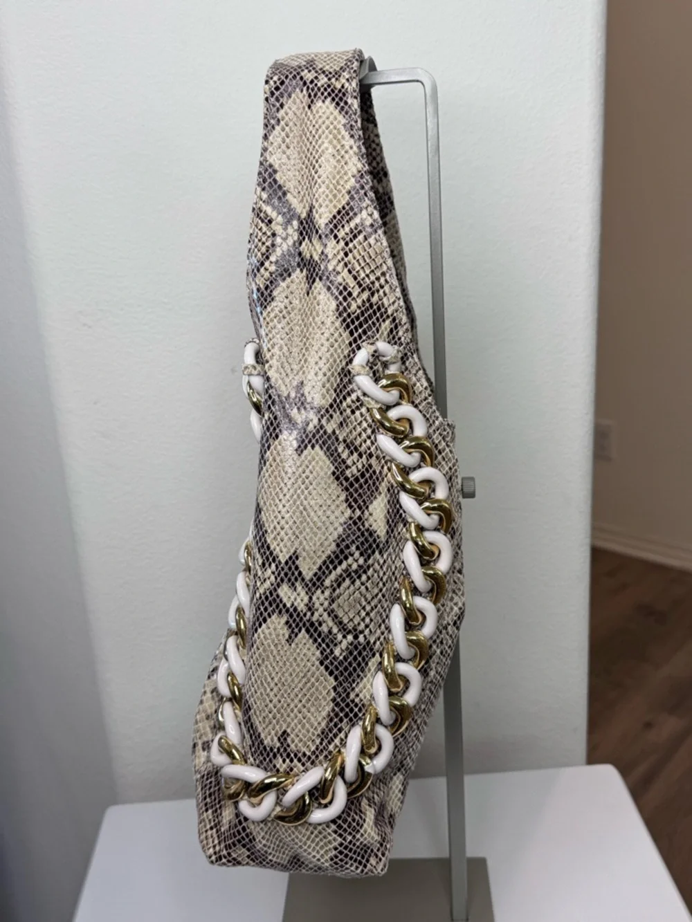 Michael Kors Python Chain Hobo Tote EUC - Picture 13 of 17